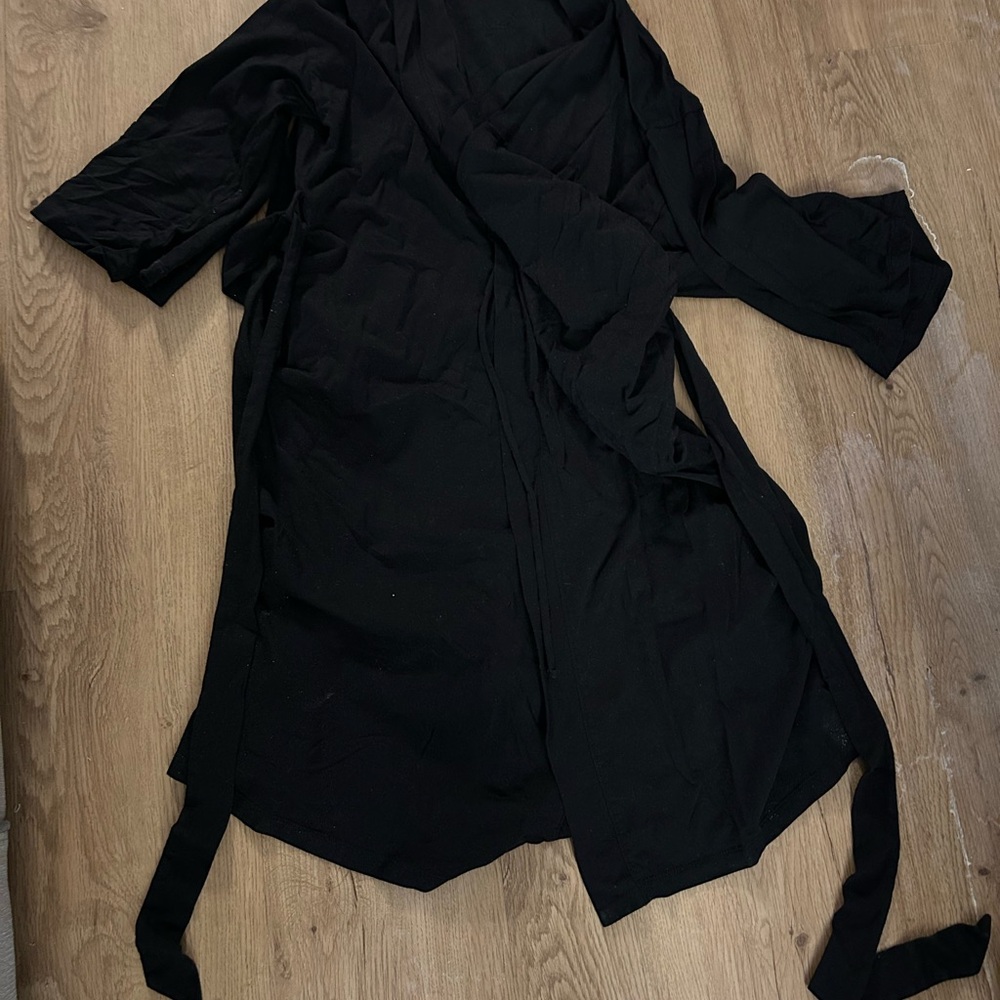 Black Wrap Maternity Sleep Robe